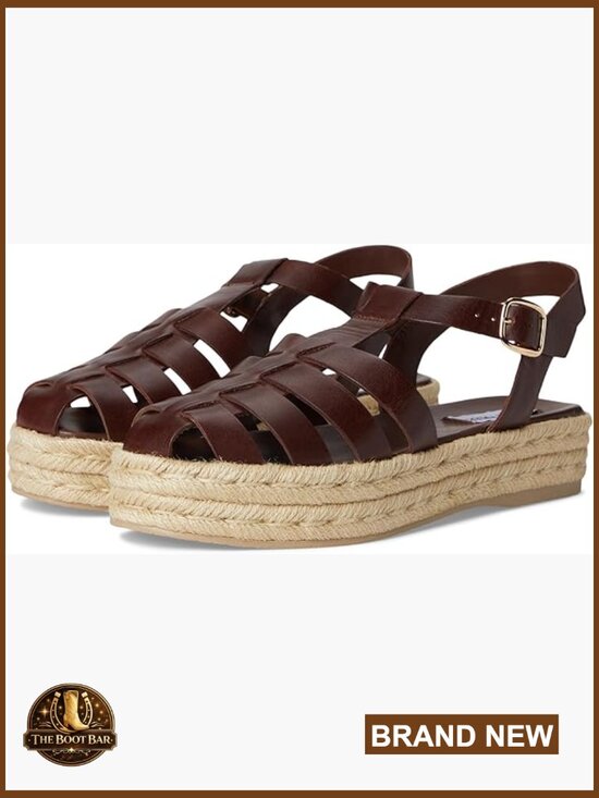 Shoes - Platform Fisherman Sandals with Adjustable Ankle Strap